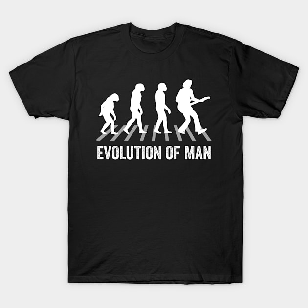 Guitar Evolution Funny Guitar Gift T-Shirt by CatRobot